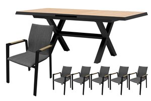 Royal seasons® Detroit/Bahia dining set voor 6 personen
