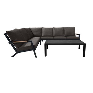 Royal seasons® Detroit hoek loungeset met keramisch tafelblad - afbeelding 1