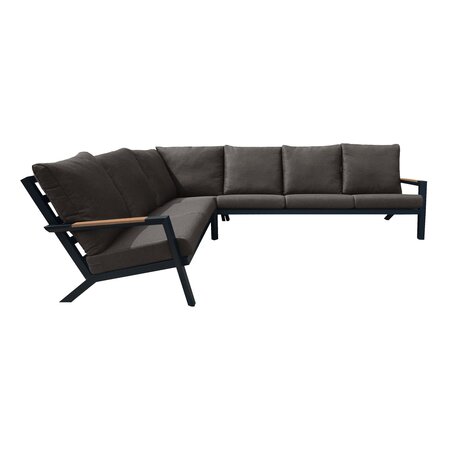 Royal seasons® Detroit hoek loungeset met teakhouten tafelblad - afbeelding 2