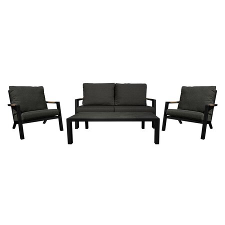 Royal seasons® Detroit loungeset met 2-zitsbank met keramisch tafelblad - afbeelding 1