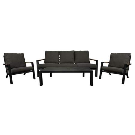 Royal seasons® Detroit loungeset met 3-zitsbank met keramisch tafelblad - afbeelding 1