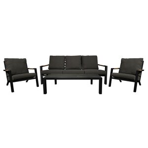 Royal seasons® Detroit loungeset met 3-zitsbank met keramisch tafelblad
