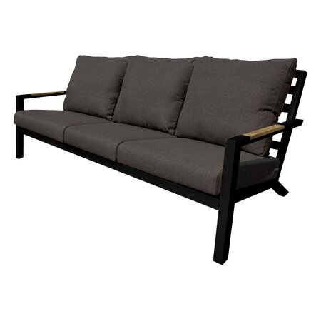 Royal seasons® Detroit loungeset met 3-zitsbank met teakhouten tafelblad - afbeelding 3