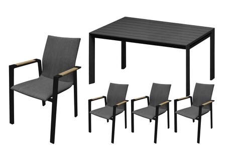 Royal seasons® Detroit/Noordwijk dining set voor 4 personen - afbeelding 1
