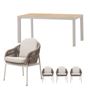 Royal seasons® Doha/Bahia dining set voor 4 personen - afbeelding 1