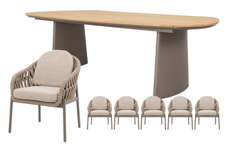 Royal seasons® Doha/Bakoe dining set voor 6 personen - afbeelding 1