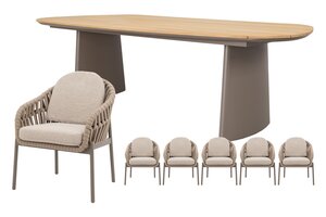 Royal seasons® Doha/Bakoe dining set voor 6 personen - afbeelding 1