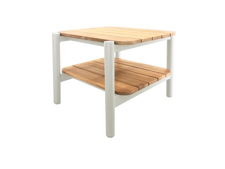 Royal seasons® Doha bijzettafel 2-laags 44 x 52 x H41 cm teak zand