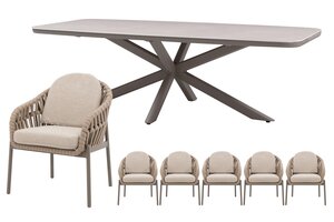 Royal seasons® Doha dining set voor 6 personen - afbeelding 1