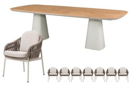 Royal seasons® Doha dining set voor 8 personen - afbeelding 1