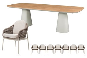 Royal seasons® Doha dining set voor 8 personen - afbeelding 1