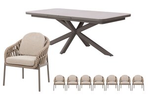 Royal seasons® Doha dining set voor 8 personen - afbeelding 1