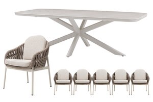 Royal seasons® Doha/Jura dining set voor 6 personen - afbeelding 1