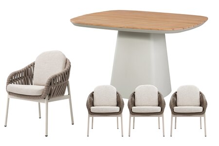 Royal seasons® Doha/Marina dining set voor 4 personen - afbeelding 1