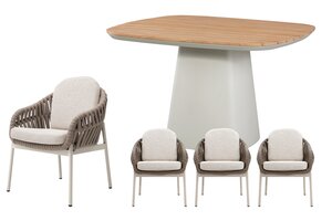 Royal seasons® Doha/Marina dining set voor 4 personen - afbeelding 1
