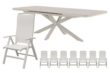 Royal seasons® La Palma uitschuifbare dining set voor 8 personen - afbeelding 1
