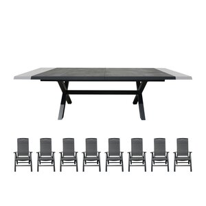 Royal seasons® La Palma uitschuifbare dining set voor 8 personen - afbeelding 1