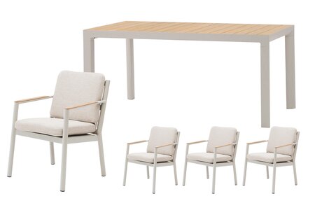 Royal seasons® Las Palmas dining set voor 4 personen - afbeelding 1
