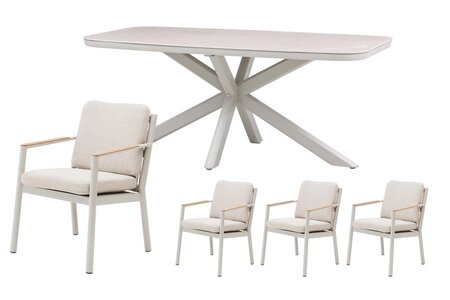 Royal seasons® Las Palmas dining set voor 4 personen - afbeelding 1