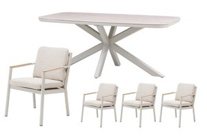 Royal seasons® Las Palmas dining set voor 4 personen - afbeelding 1