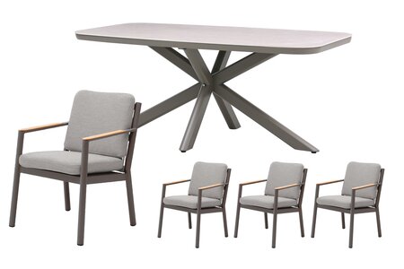 Royal seasons® Las Palmas dining set voor 4 personen - afbeelding 1