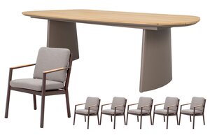 Royal seasons® Las Palmas dining set voor 6 personen - afbeelding 1