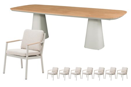 Royal seasons® Las Palmas dining set voor 8 personen - afbeelding 1
