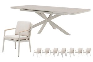 Royal seasons® Las Palmas dining set voor 8 personen - afbeelding 1