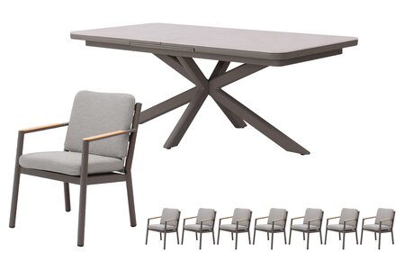 Royal seasons® Las Palmas dining set voor 8 personen - afbeelding 1