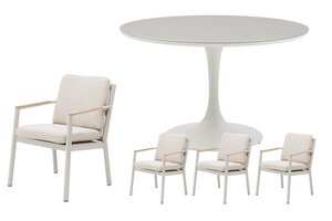 Royal seasons® Las Palmas ronde dining set voor 4 personen - afbeelding 1