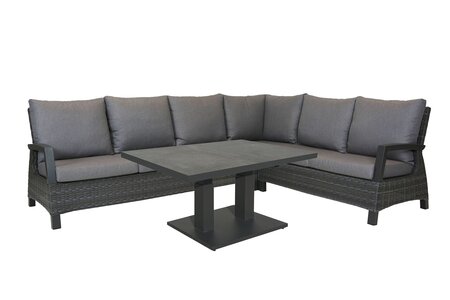 Royal seasons® Lissabon hoeklounge met verstelbare tafel - afbeelding 1