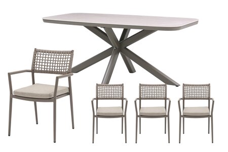 Royal seasons® Liv dining set voor 4 personen - afbeelding 1