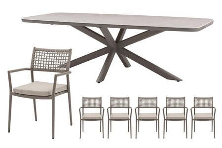 Royal seasons® Liv dining set voor 6 personen - afbeelding 1