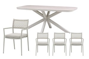 Royal seasons® Liv/Jura dining set voor 4 personen