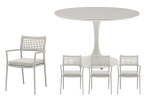 Royal seasons® Liv ronde dining set voor 4 personen - afbeelding 1