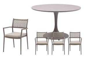 Royal seasons® Liv ronde dining set voor 4 personen - afbeelding 1