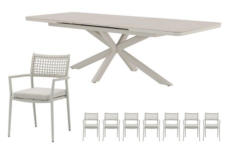 Royal seasons® Liv uitschuifbare dining set voor 8 personen - afbeelding 1
