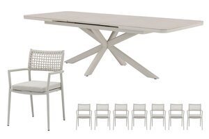 Royal seasons® Liv uitschuifbare dining set voor 8 personen - afbeelding 1