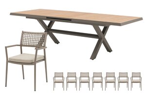 Royal seasons® Liv uitschuifbare dining set voor 8 personen - afbeelding 1