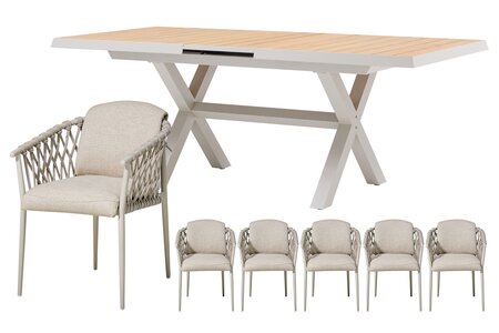 Royal seasons® Miami/Bahia dining set voor 6 personen - afbeelding 1