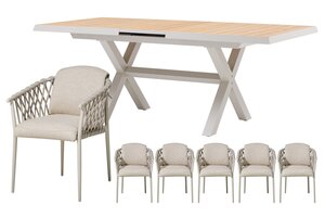 Royal seasons® Miami/Bahia dining set voor 6 personen - afbeelding 1
