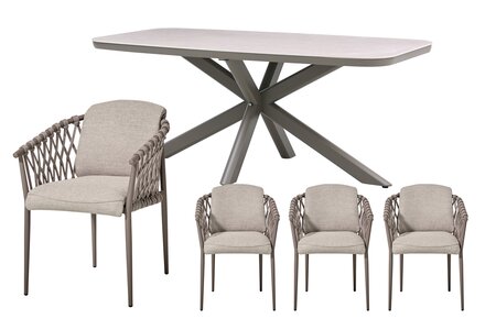 Royal seasons® Miami dining set voor 4 personen - afbeelding 1