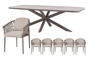 Royal seasons® Miami dining set voor 6 personen - afbeelding 1