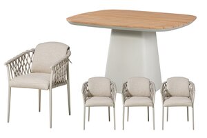 Royal seasons® Miami/Marina dining set voor 4 personen - afbeelding 1