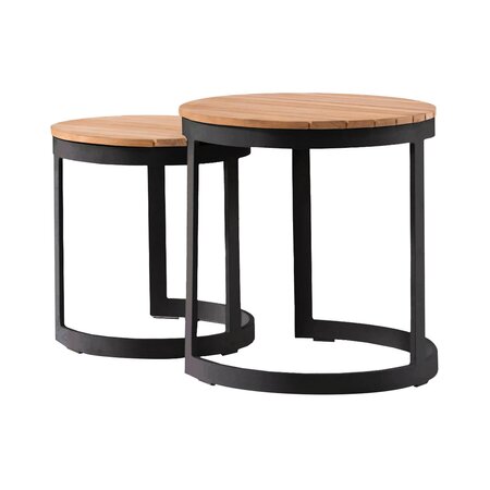 Royal seasons® Neverland bijzettafels zwart set van 2