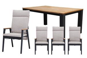 Royal seasons® Portland/Atlanta dining set voor 4 personen