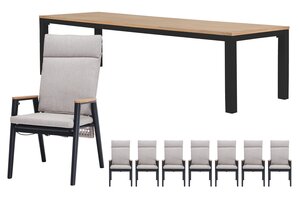 Royal seasons® Portland/Atlanta dining set voor 8 personen