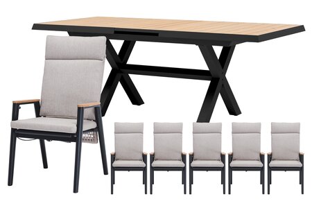 Royal seasons® Portland/Bahia dining set voor 6 personen - afbeelding 1