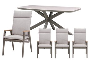 Royal seasons® Portland dining set voor 4 personen - afbeelding 1