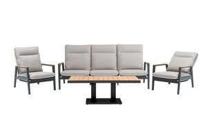 Royal seasons® Portland loungeset met teakhouten tafelblad - afbeelding 1